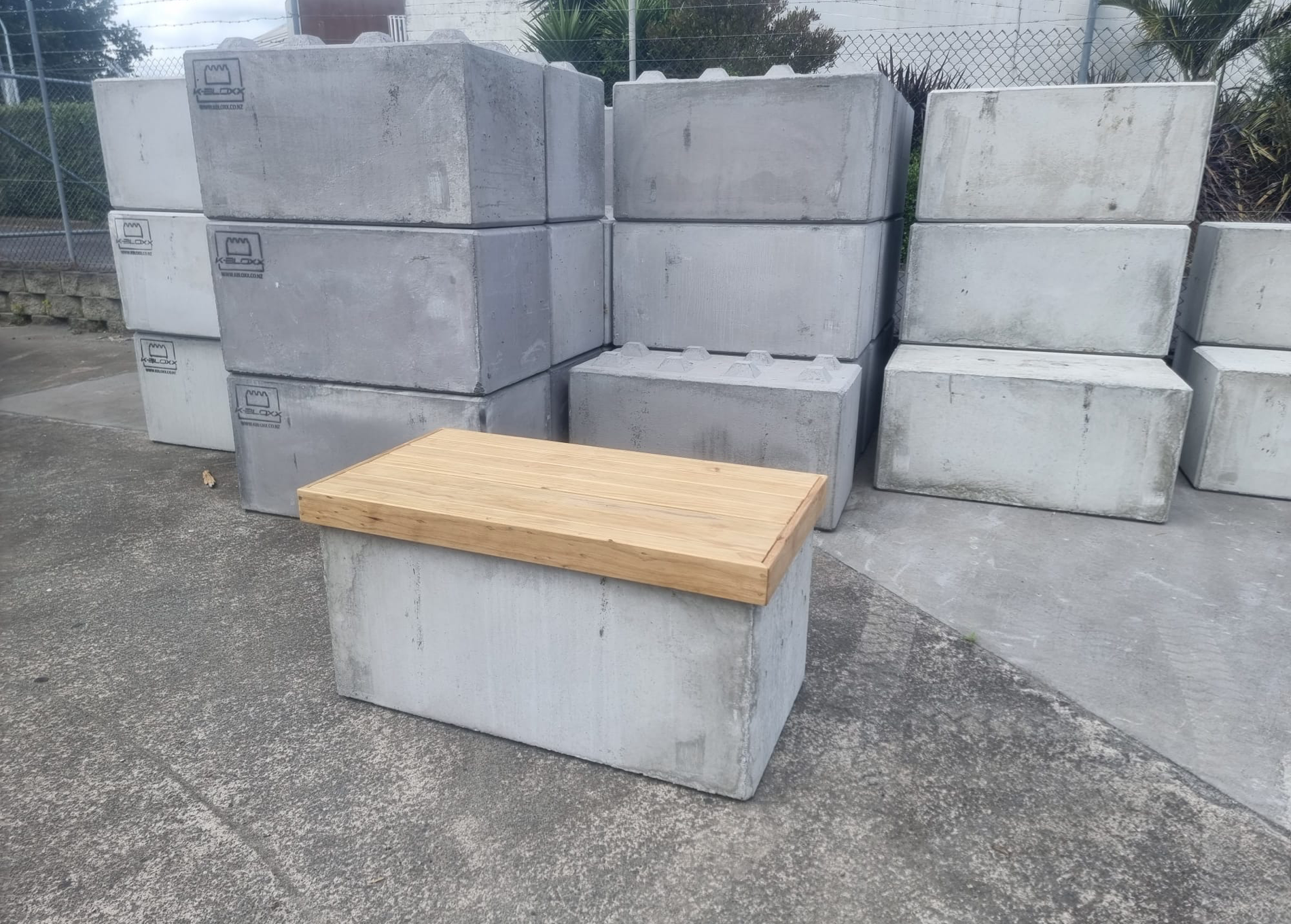 Public Seating for Precast Concrete Blocks. Kbloxx Auckland NZ.